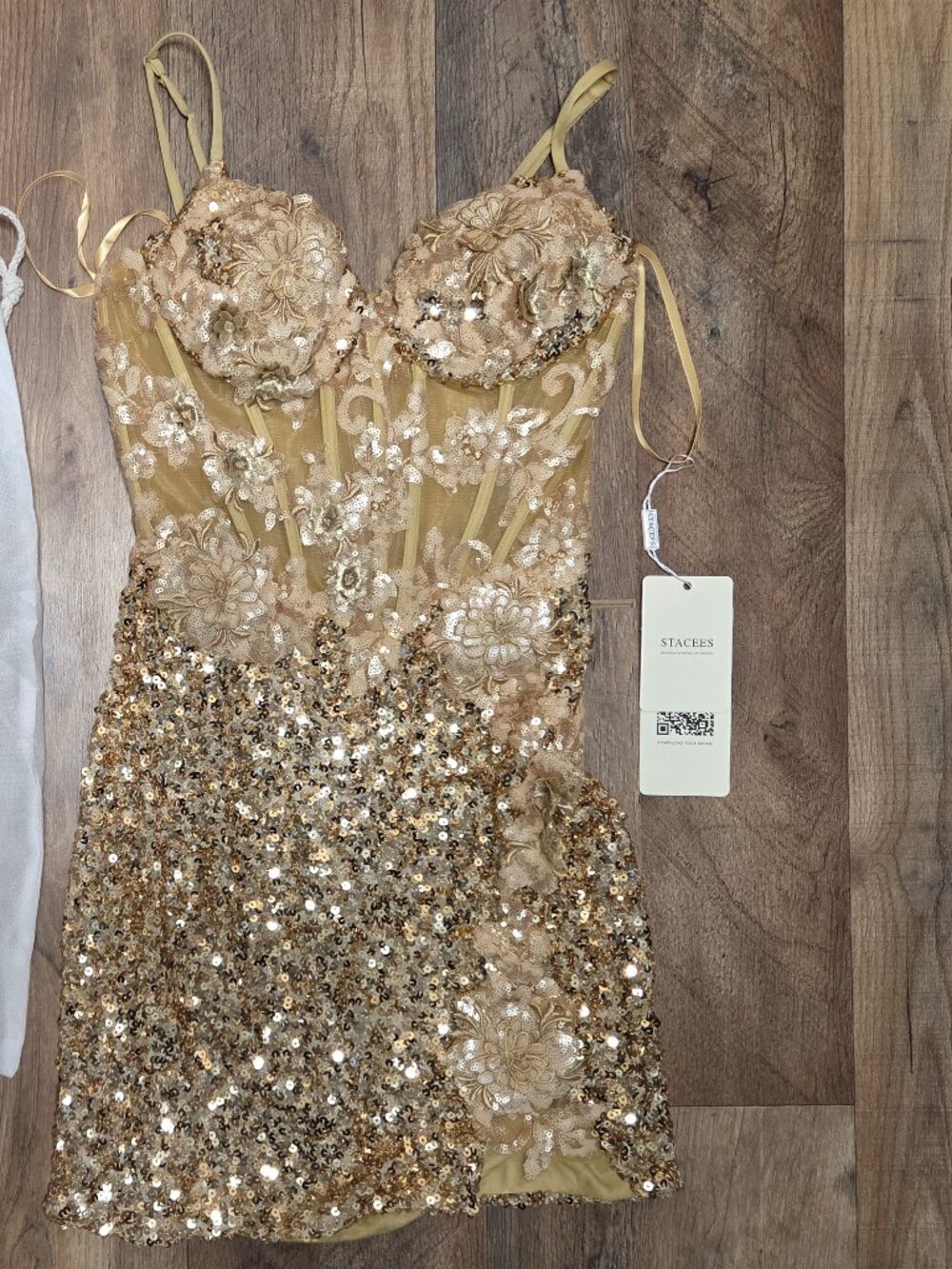 Gold sequin dress